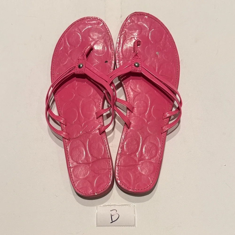 Coach Pink Strappy Sandals